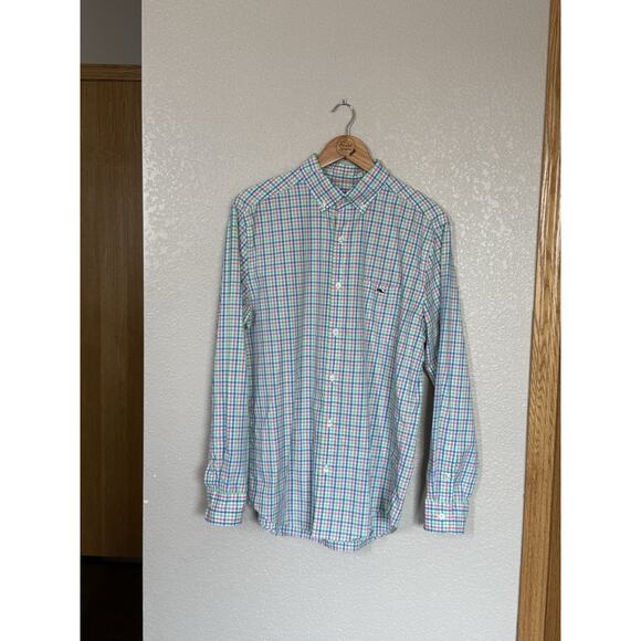 Vineyard Vines Men’s Classic Fit Tucker Shirt Medium Cotton Plaid Colorful - Picture 1 of 4
